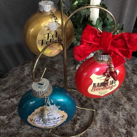 Megan Moon Potions Set of 3 Potion Ornaments with Stand - Picture 1 of 5